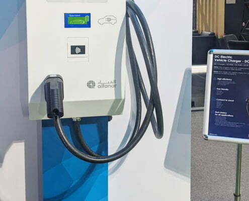 Fotos von EnerCharge Produkten auf der Messe MEE-Dubai 2023